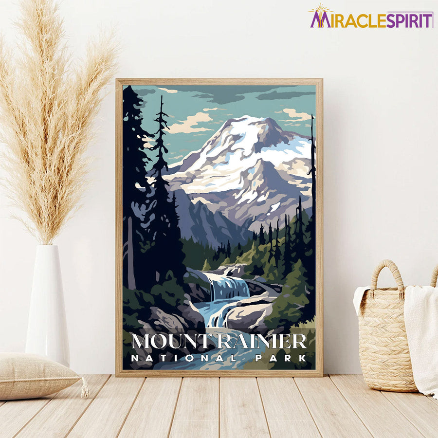 Mount Rainier National Park, National Parks Wall Poster