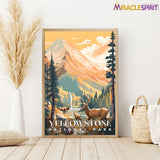 Yellowstone national park, National Parks Wall Poster
