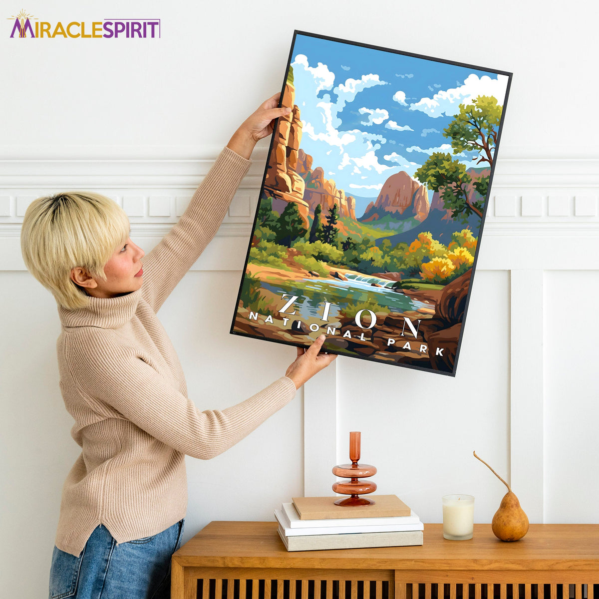 Zion national park, National Parks Wall Poster