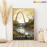 Gateway Arch National Park, National Parks Wall Poster