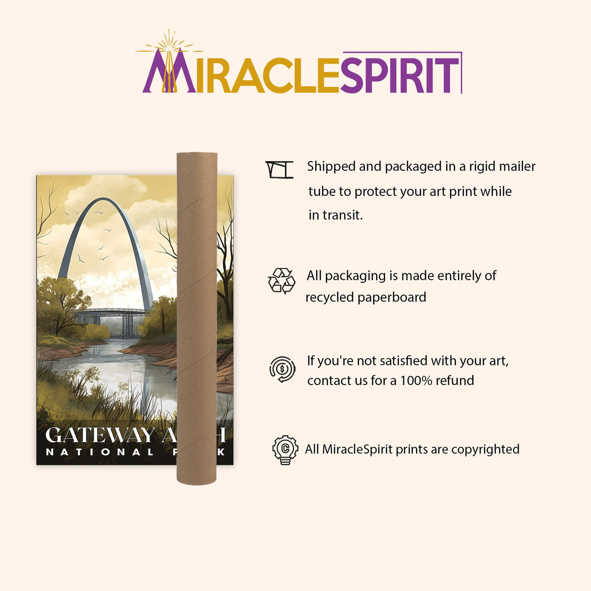 Gateway Arch National Park, National Parks Wall Poster