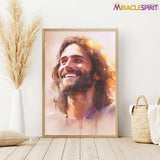 Laughing Christ, Christ's Smile, Jesus Portrait, Picture of Jesus Laughing