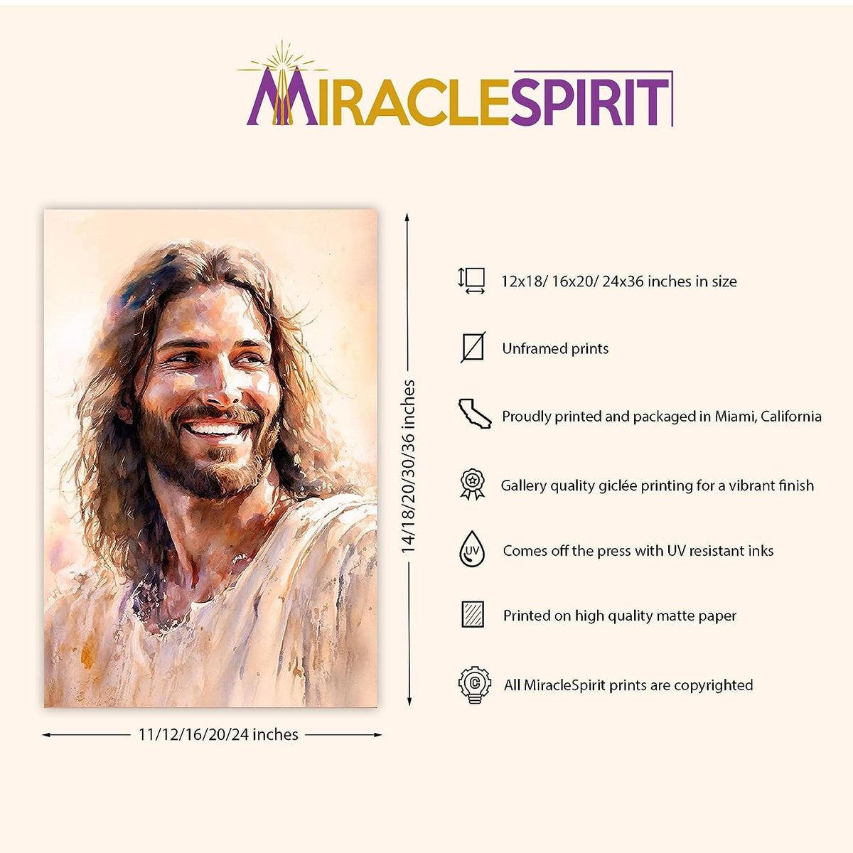 Jesus Portrait, Laughing Christ, Christ's Smile, Picture of Jesus Laughing
