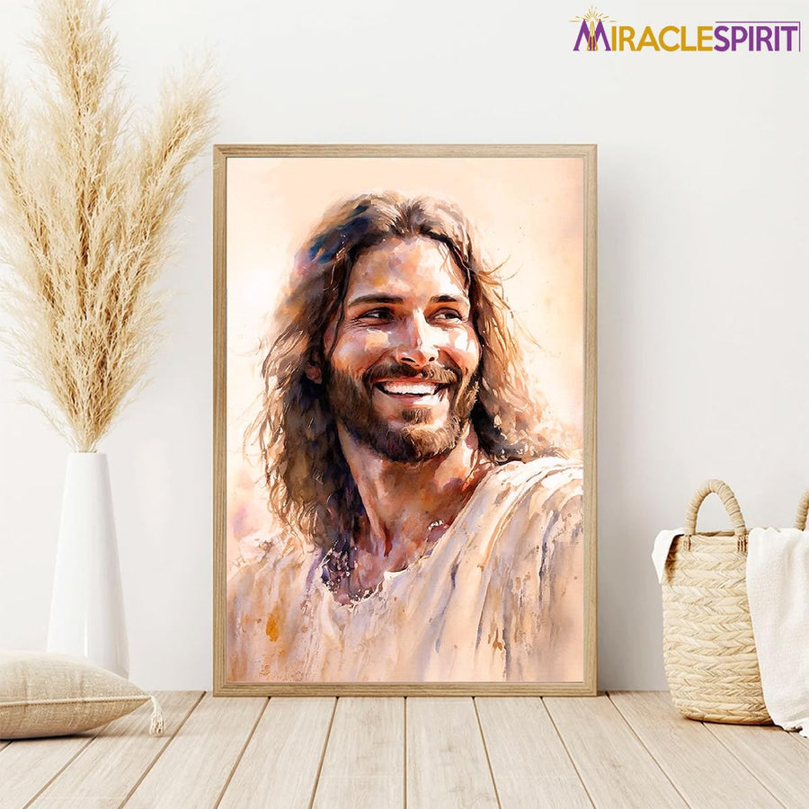 Jesus Portrait, Laughing Christ, Christ's Smile, Picture of Jesus Laughing