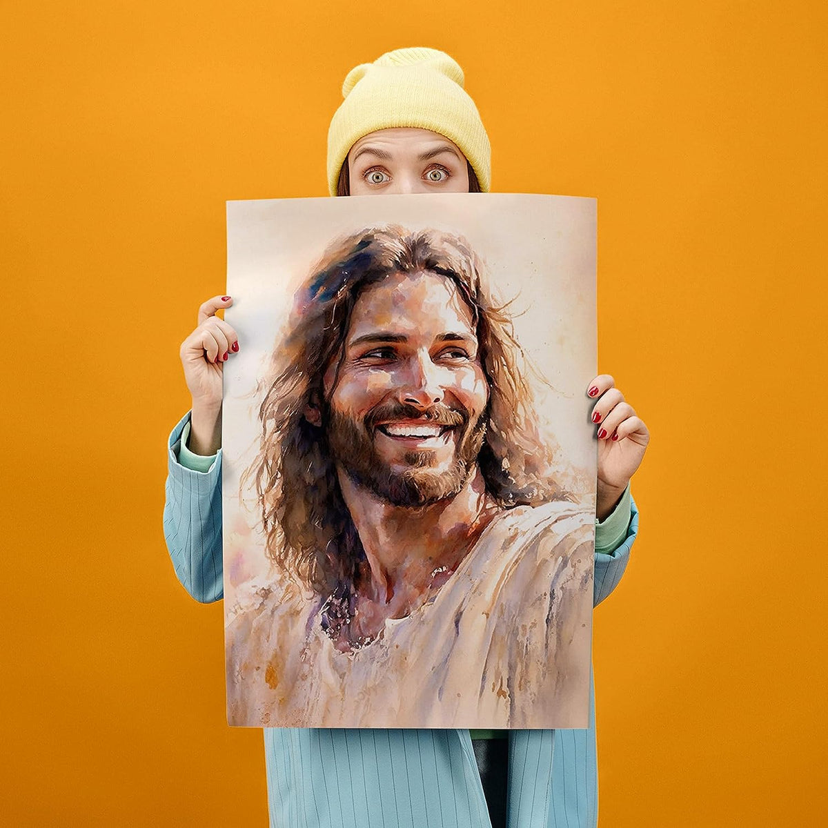 Jesus Portrait, Laughing Christ, Christ's Smile, Picture of Jesus Laughing