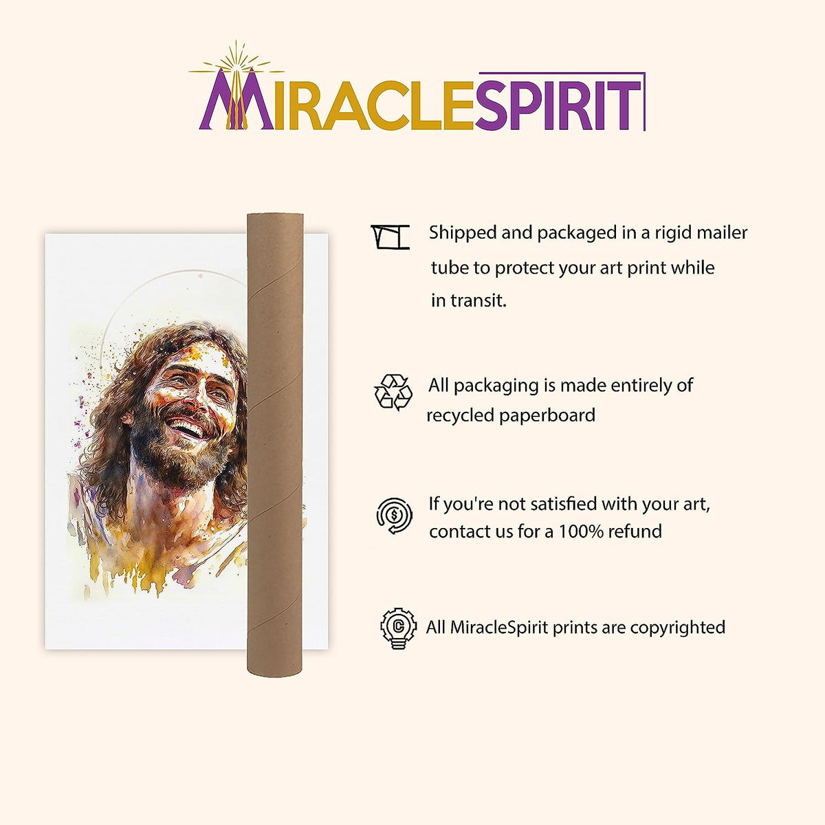 Christ's Smile, Jesus Portrait, Laughing Christ, Picture of Jesus Laughing