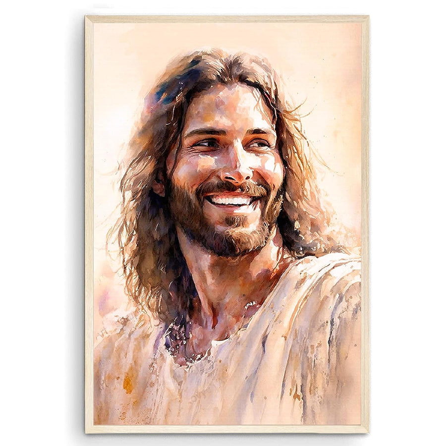 Jesus Portrait, Laughing Christ, Christ's Smile, Picture of Jesus Laughing