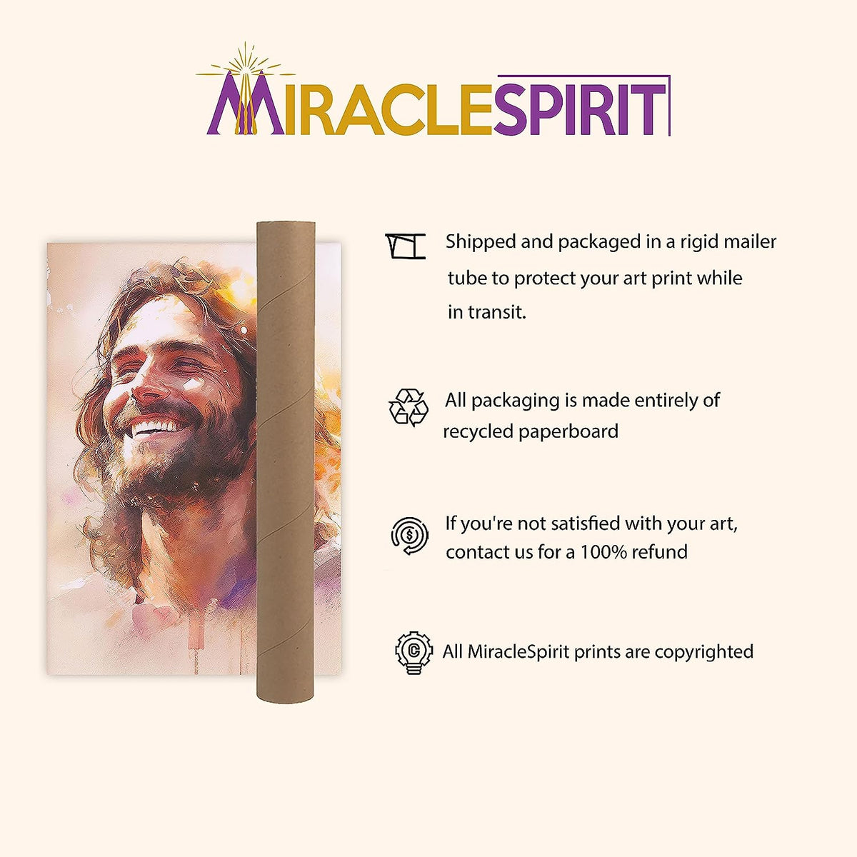 Laughing Christ, Christ's Smile, Jesus Portrait, Picture of Jesus Laughing