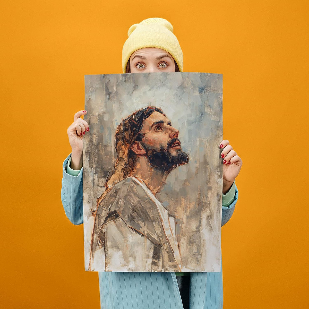 Jesus Wall Art Poster, Jesus Portrait Painting, Jesus Christ Wall Art (4)
