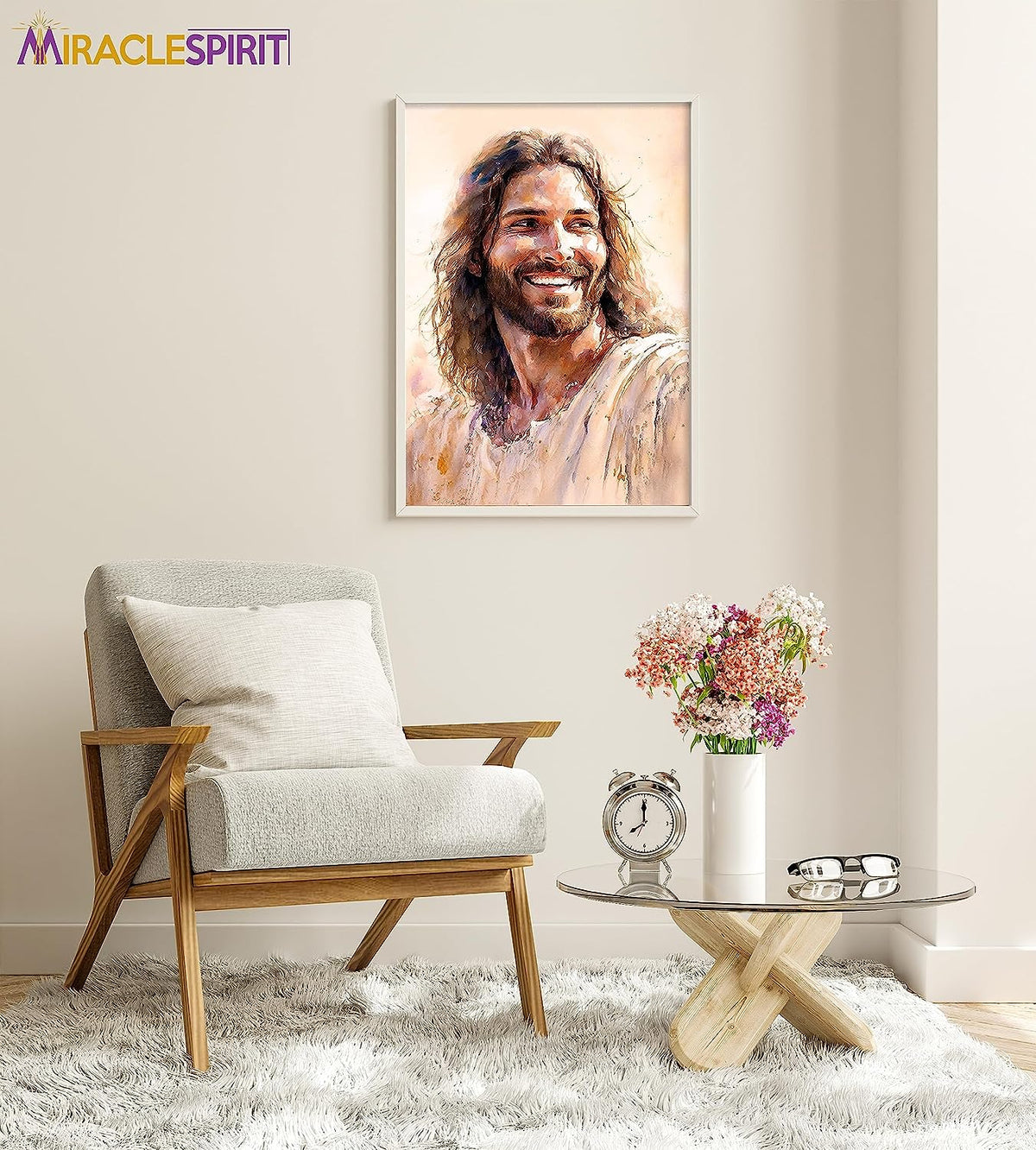 Jesus Portrait, Laughing Christ, Christ's Smile, Picture of Jesus Laughing