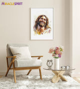 Christ's Smile, Jesus Portrait, Laughing Christ, Picture of Jesus Laughing
