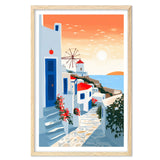 Mykonos Art Print, Travel Print, Travel Poster, Travel Gift, Housewarming Gift (UNFRAMED)
