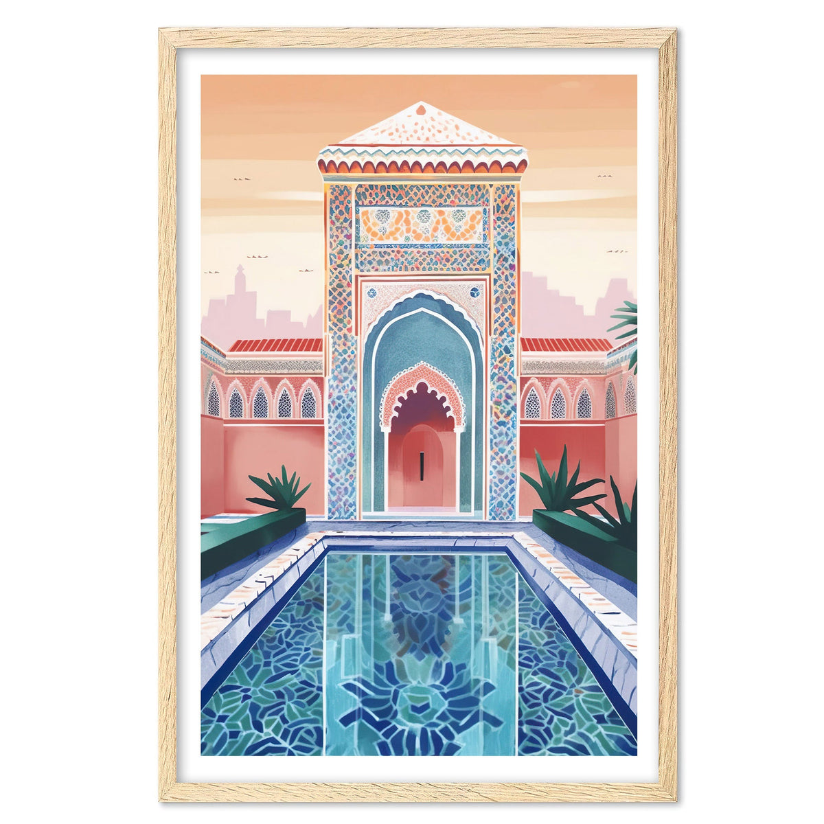 Marrakech Art Print, Travel Print, Travel Poster, Travel Gift, Housewarming Gift (UNFRAMED)