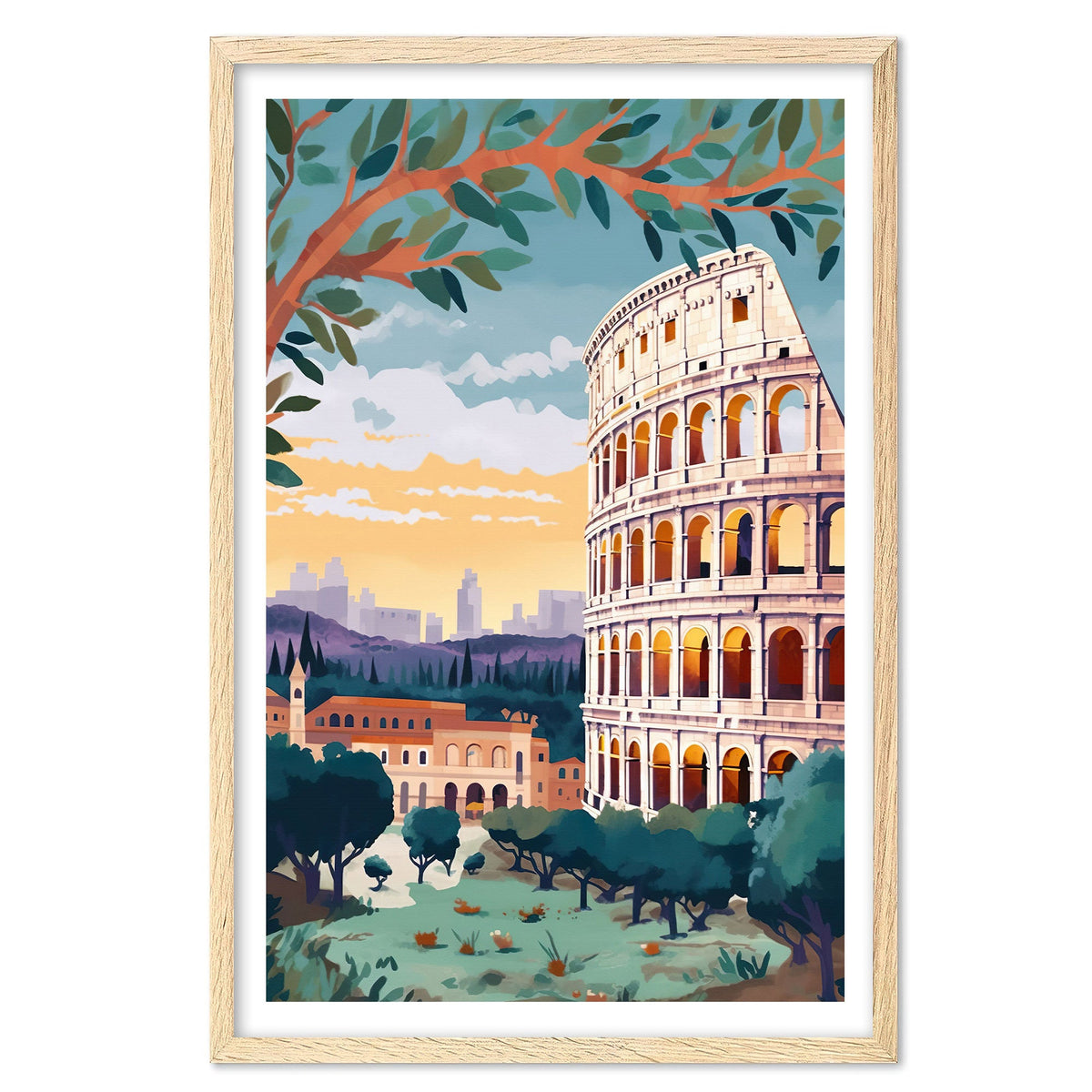 The Colosseum Art Print, Travel Print, Travel Poster, Travel Gift, Housewarming Gift (UNFRAMED)
