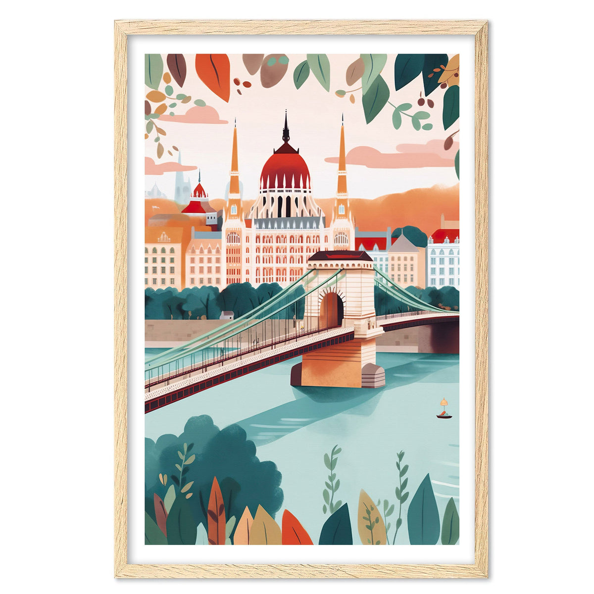 Budapest Art Print, Travel Print, Travel Poster, Travel Gift, Housewarming Gift (UNFRAMED)