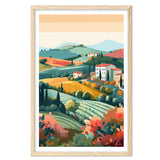 Tuscany Art Print, Travel Print, Travel Poster, Travel Gift, Housewarming Gift (UNFRAMED)