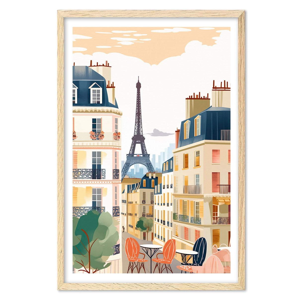 Paris Art Print, Travel Print, Travel Poster, Travel Gift, Housewarming Gift (UNFRAMED)