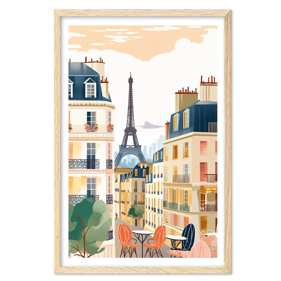 Paris Art Print, Travel Print, Travel Poster, Travel Gift, Housewarming Gift (UNFRAMED)