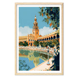 Plaza De Espana Art Print, Travel Print, Travel Poster, Travel Gift, Housewarming Gift (UNFRAMED)
