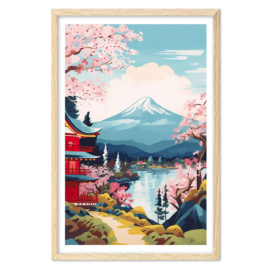 Mount Fuji Art Print, Travel Print, Travel Poster, Travel Gift, Housewarming Gift (UNFRAMED)