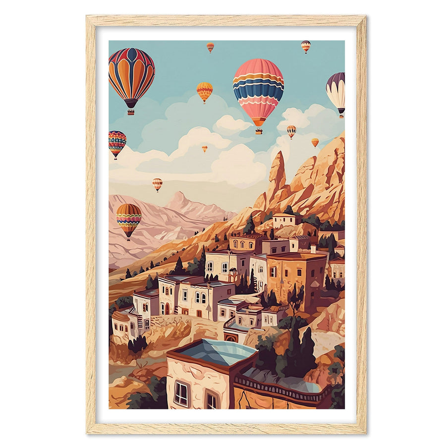 Cappadocia Art Print, Travel Print, Travel Poster, Travel Gift, Housewarming Gift (UNFRAMED)