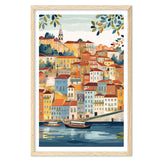 Porto City Art Print, Travel Print, Travel Poster, Travel Gift, Housewarming Gift (UNFRAMED)