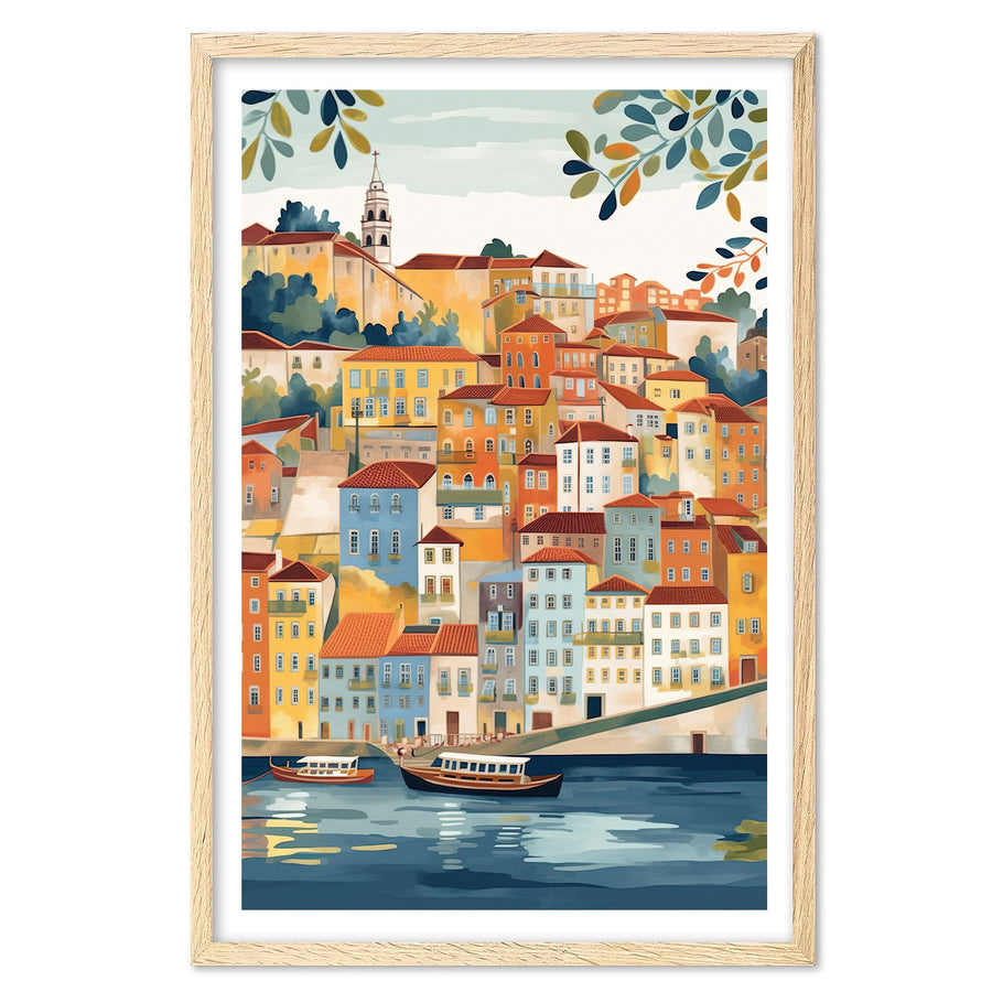 Porto City Art Print, Travel Print, Travel Poster, Travel Gift, Housewarming Gift (UNFRAMED)