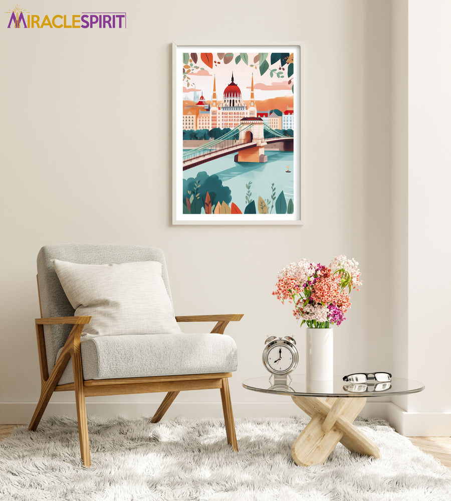Budapest Art Print, Travel Print, Travel Poster, Travel Gift, Housewarming Gift (UNFRAMED)