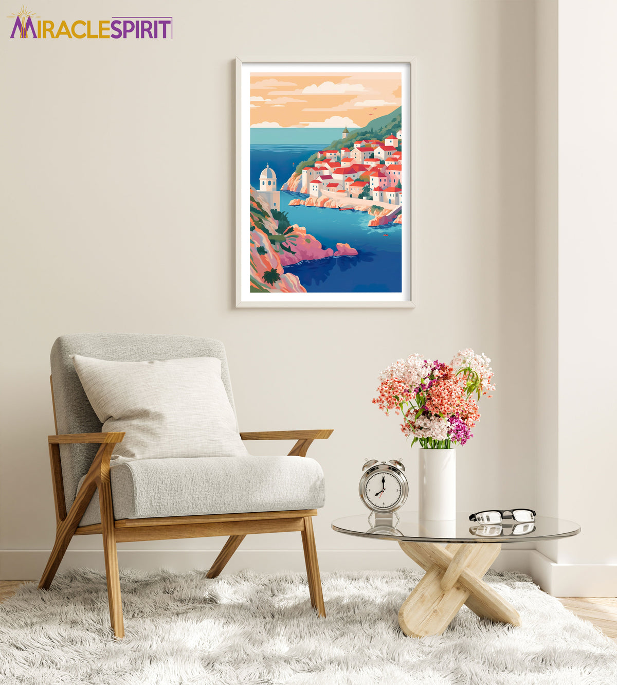 Dubrovnik Art Print, Travel Print, Travel Poster, Travel Gift, Housewarming Gift (UNFRAMED)