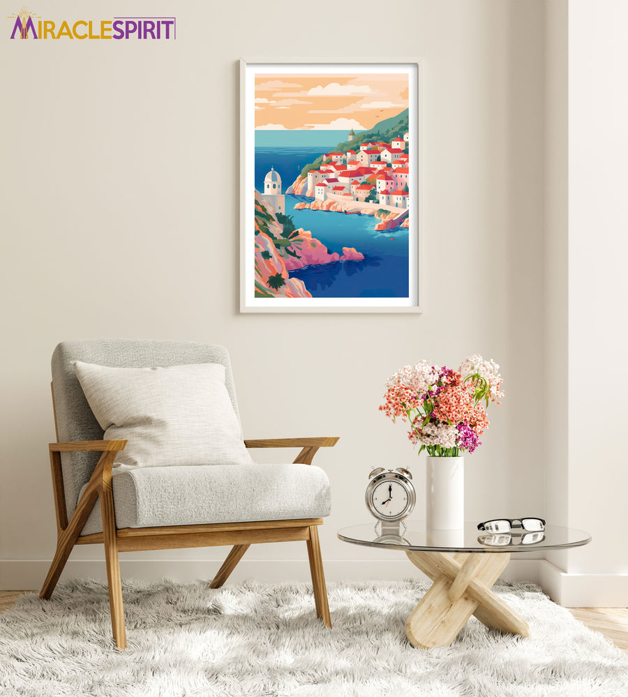 Dubrovnik Art Print, Travel Print, Travel Poster, Travel Gift, Housewarming Gift (UNFRAMED)