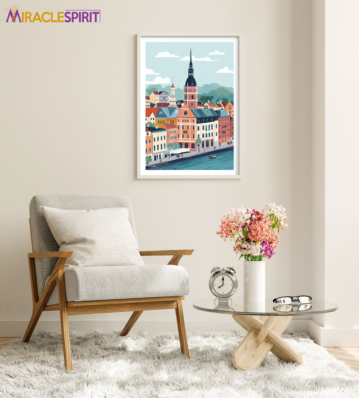 Riga Art Print, Travel Print, Travel Poster, Travel Gift, Housewarming Gift (UNFRAMED)