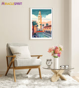 Marrakech Art Print, Travel Print, Travel Poster, Travel Gift, Housewarming Gift (UNFRAMED)