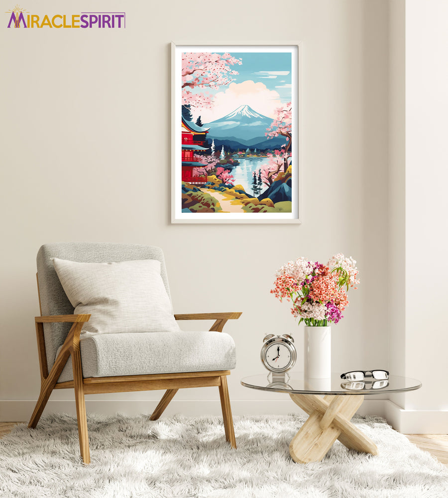Mount Fuji Art Print, Travel Print, Travel Poster, Travel Gift, Housewarming Gift (UNFRAMED)