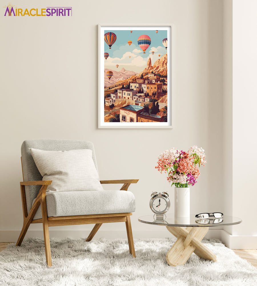 Cappadocia Art Print, Travel Print, Travel Poster, Travel Gift, Housewarming Gift (UNFRAMED)