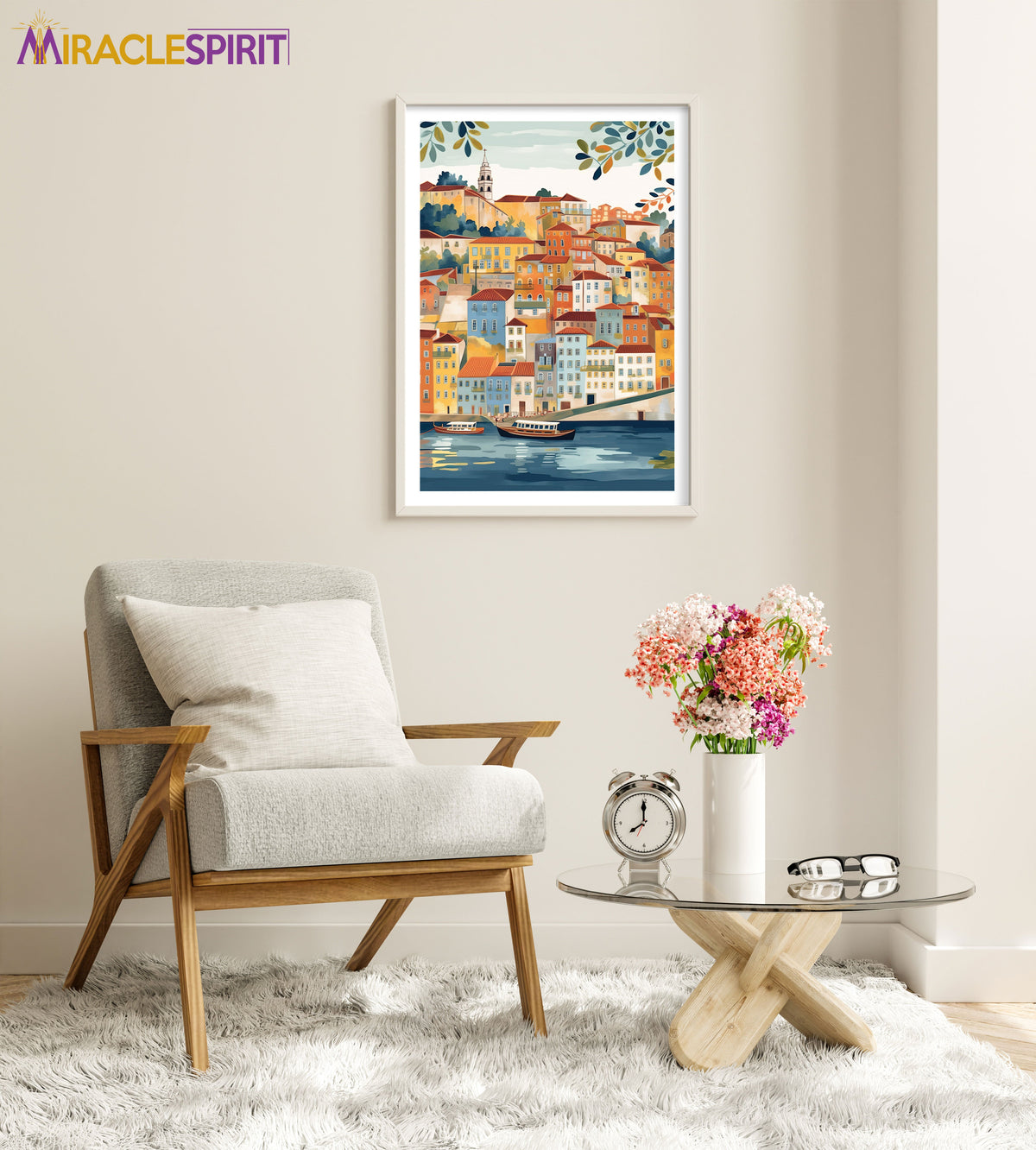 Porto City Art Print, Travel Print, Travel Poster, Travel Gift, Housewarming Gift (UNFRAMED)