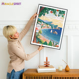 Capri Italy Art Print, Travel Print, Travel Poster, Travel Gift, Housewarming Gift (UNFRAMED)