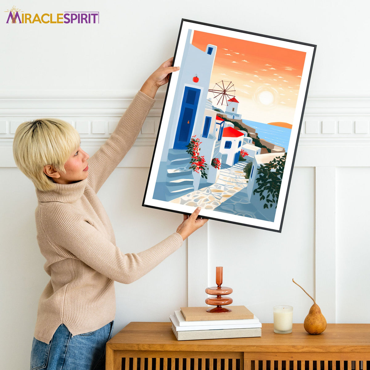 Mykonos Art Print, Travel Print, Travel Poster, Travel Gift, Housewarming Gift (UNFRAMED)