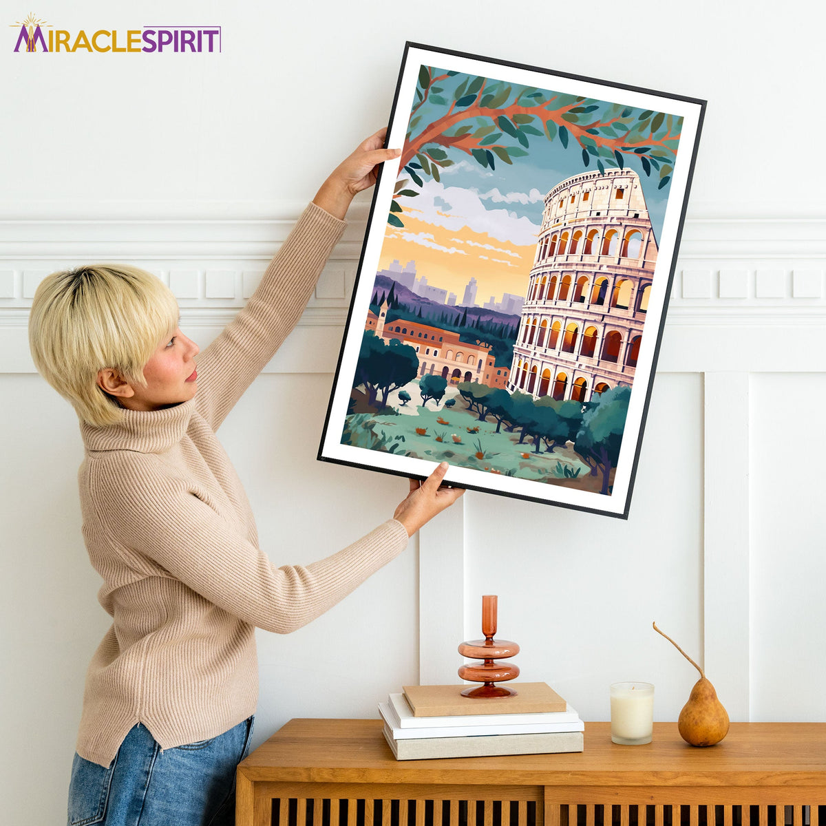 The Colosseum Art Print, Travel Print, Travel Poster, Travel Gift, Housewarming Gift (UNFRAMED)