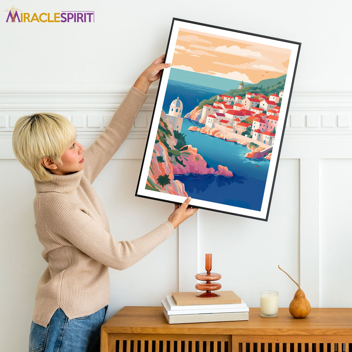 Dubrovnik Art Print, Travel Print, Travel Poster, Travel Gift, Housewarming Gift (UNFRAMED)