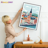 Riga Art Print, Travel Print, Travel Poster, Travel Gift, Housewarming Gift (UNFRAMED)