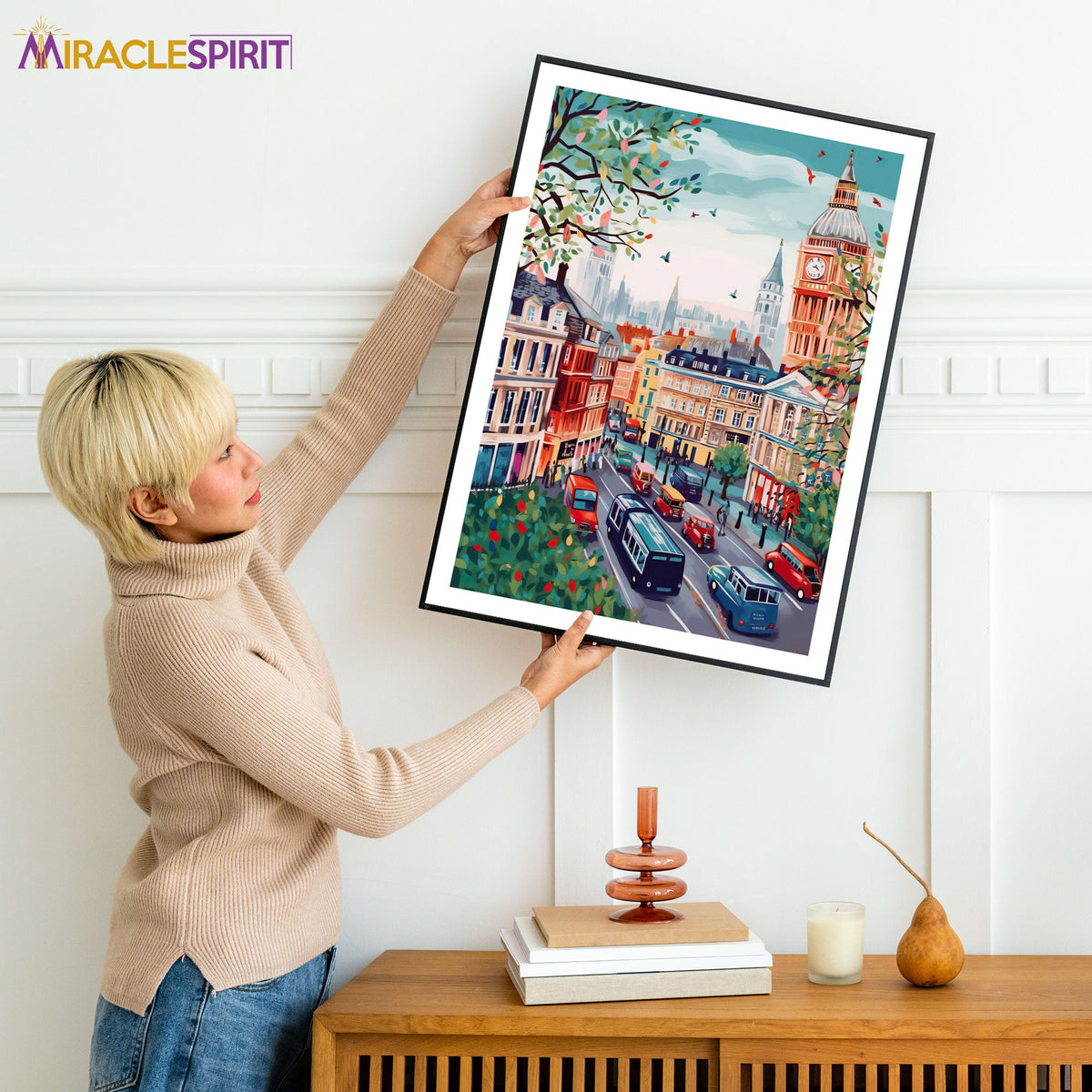 London Art Print, Travel Print, Travel Poster, Travel Gift, Housewarming Gift (UNFRAMED)