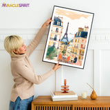 Paris Art Print, Travel Print, Travel Poster, Travel Gift, Housewarming Gift (UNFRAMED)
