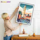 Marrakech Art Print, Travel Print, Travel Poster, Travel Gift, Housewarming Gift (UNFRAMED)