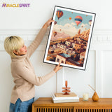 Cappadocia Art Print, Travel Print, Travel Poster, Travel Gift, Housewarming Gift (UNFRAMED)