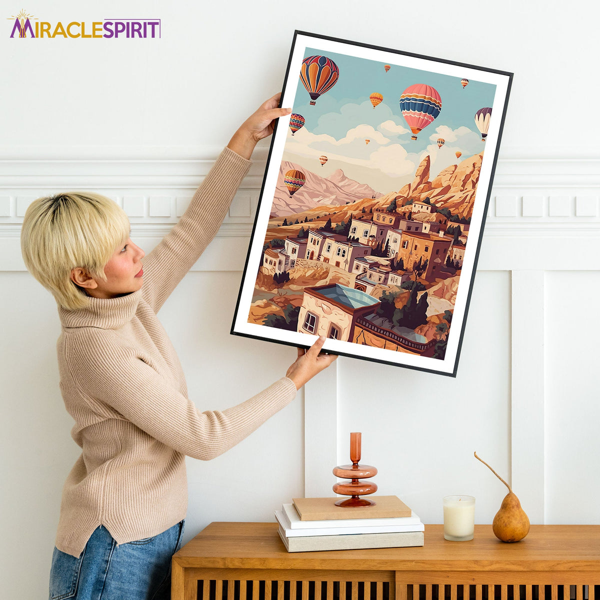 Cappadocia Art Print, Travel Print, Travel Poster, Travel Gift, Housewarming Gift (UNFRAMED)