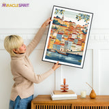 Porto City Art Print, Travel Print, Travel Poster, Travel Gift, Housewarming Gift (UNFRAMED)