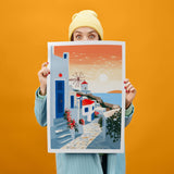 Mykonos Art Print, Travel Print, Travel Poster, Travel Gift, Housewarming Gift (UNFRAMED)