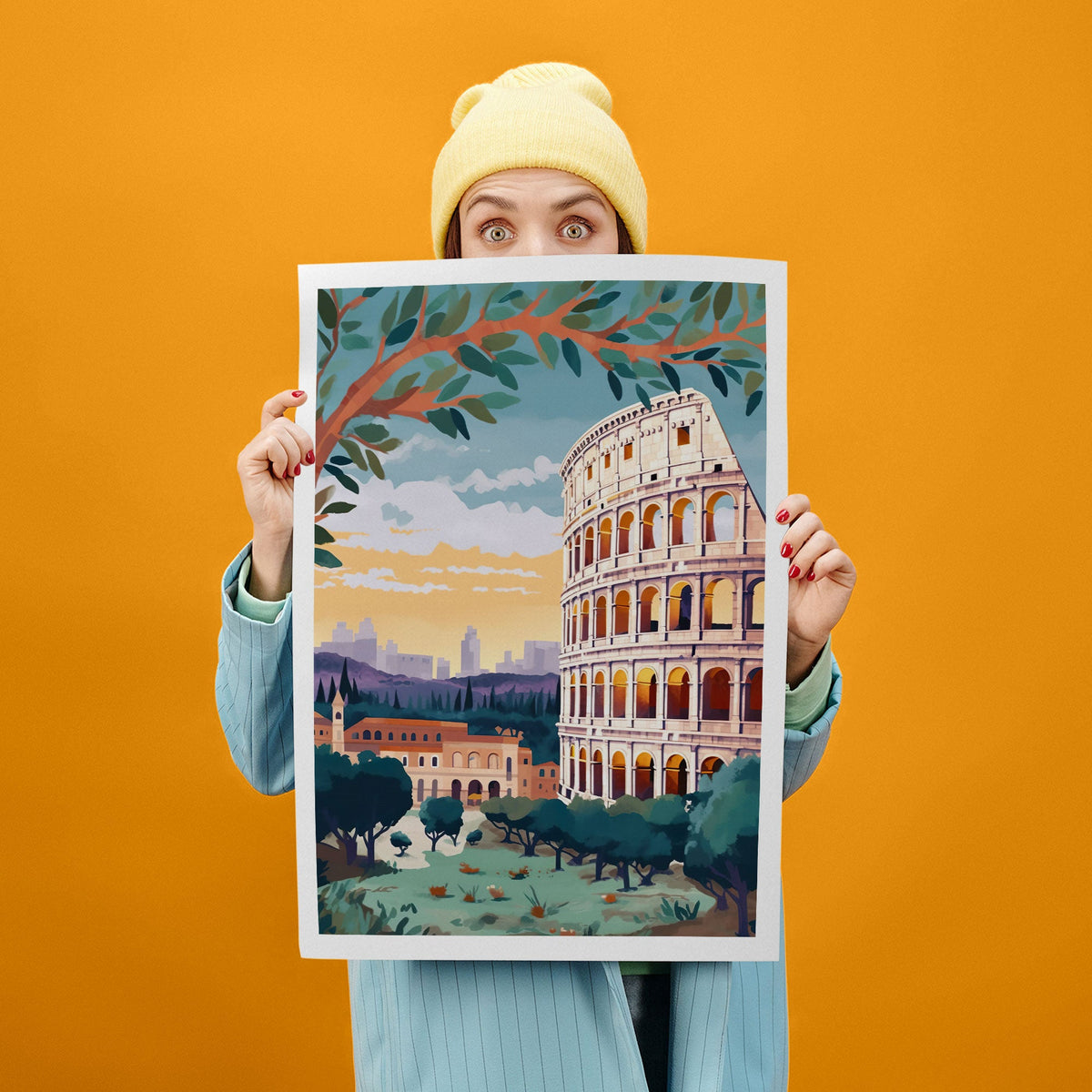 The Colosseum Art Print, Travel Print, Travel Poster, Travel Gift, Housewarming Gift (UNFRAMED)