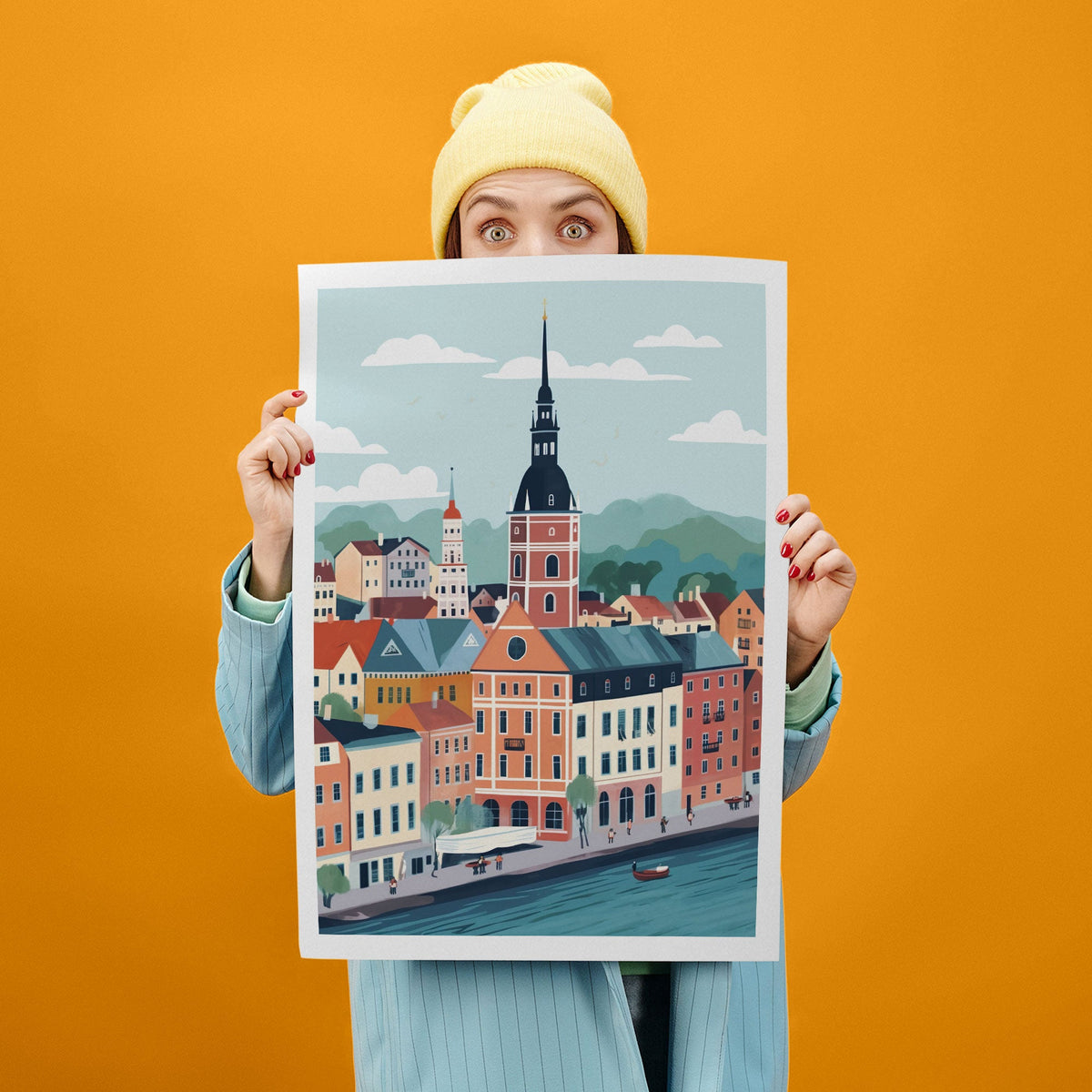 Riga Art Print, Travel Print, Travel Poster, Travel Gift, Housewarming Gift (UNFRAMED)