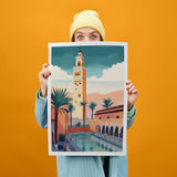 Marrakech Art Print, Travel Print, Travel Poster, Travel Gift, Housewarming Gift (UNFRAMED)